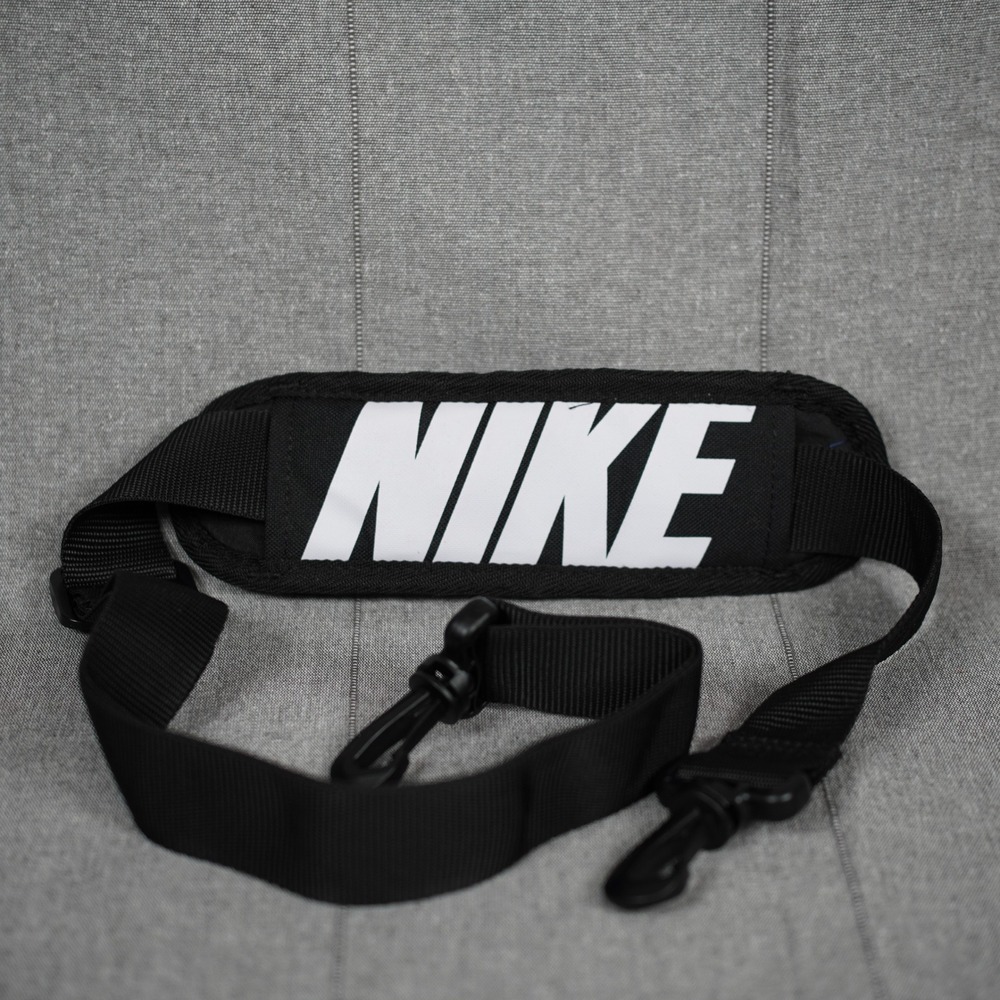 Nike Padded Black White Adjustable Shoulder Strap w/ Clips 55"x1.5" Replacement